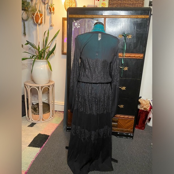 Royal Hahness - We are HaH black mesh lace long sleeve dress w/ POCKETS fits - Picture 3 of 5